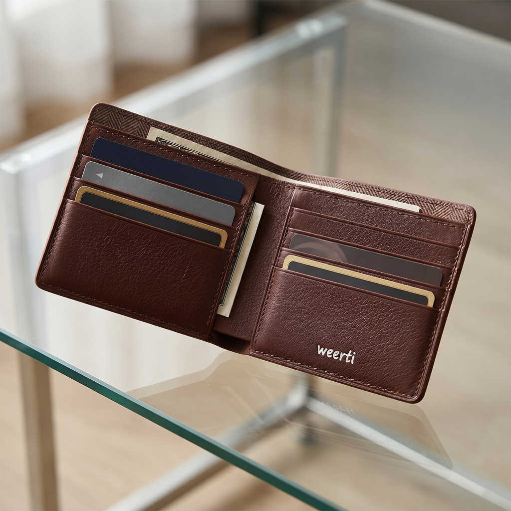 WEERTI Slim Blocking Leather Wallet