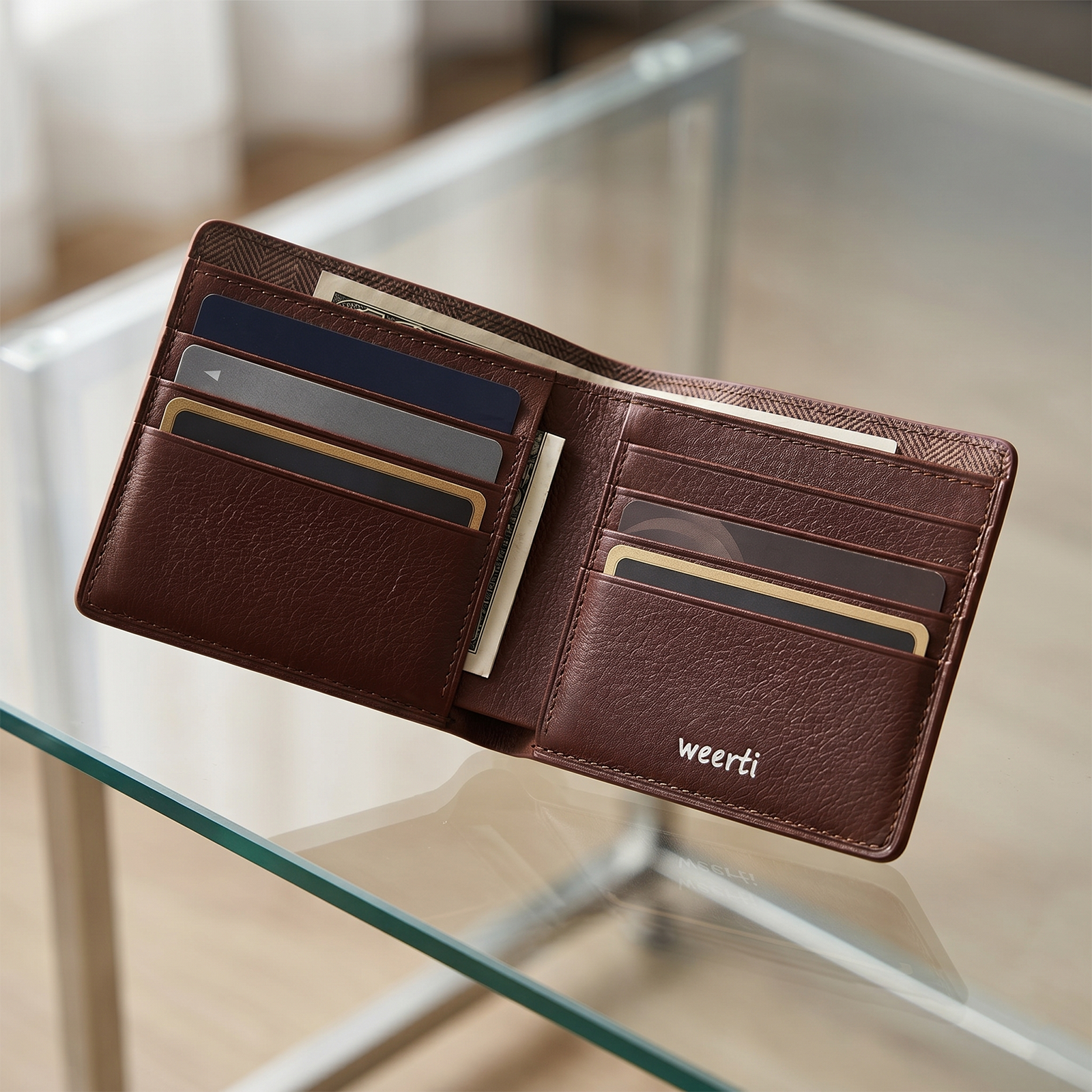 WEERTI Slim Blocking Leather Wallet