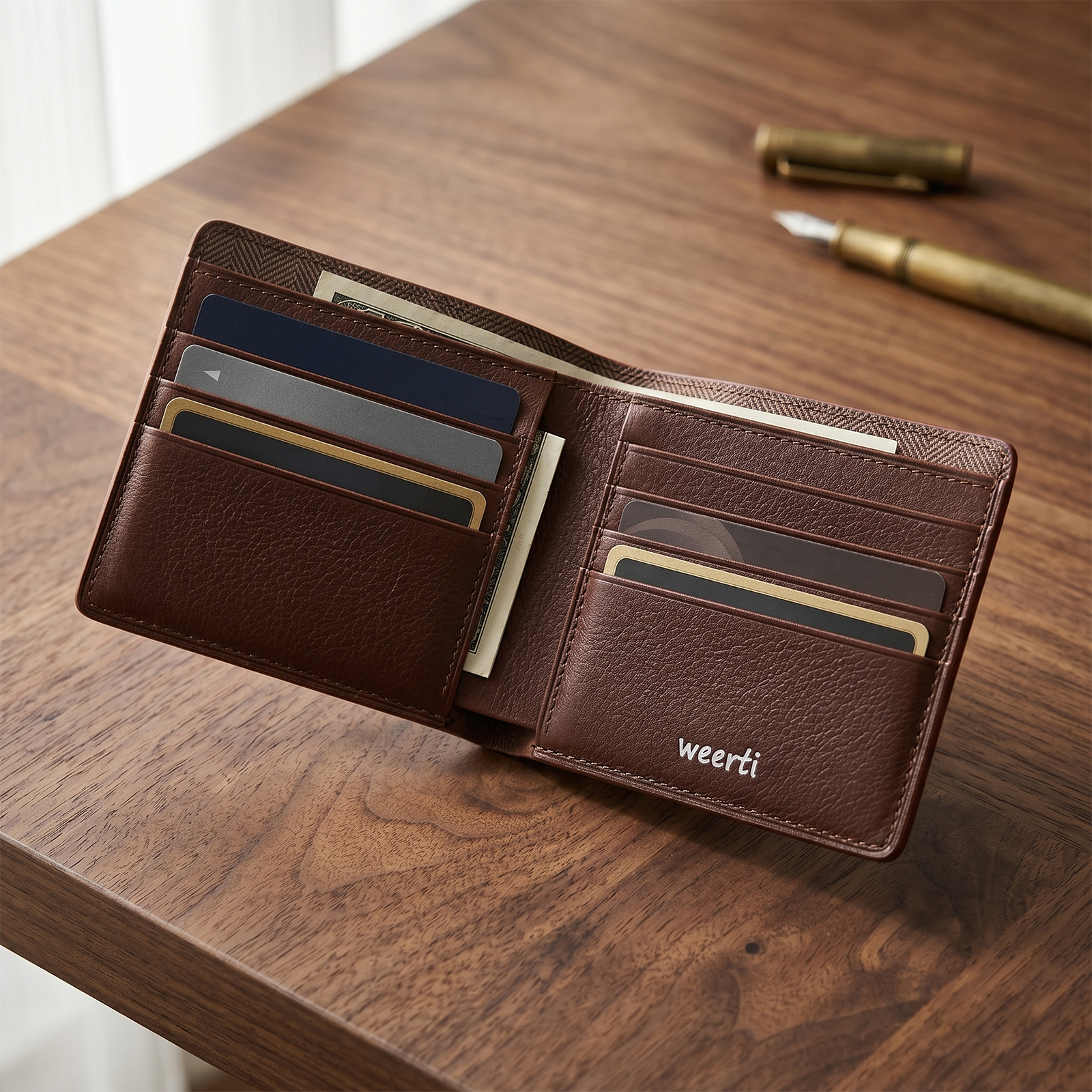 WEERTI Slim Blocking Leather Wallet